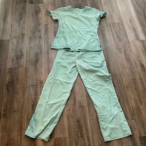Nurse Mates scrubs in light blue - fits like medium